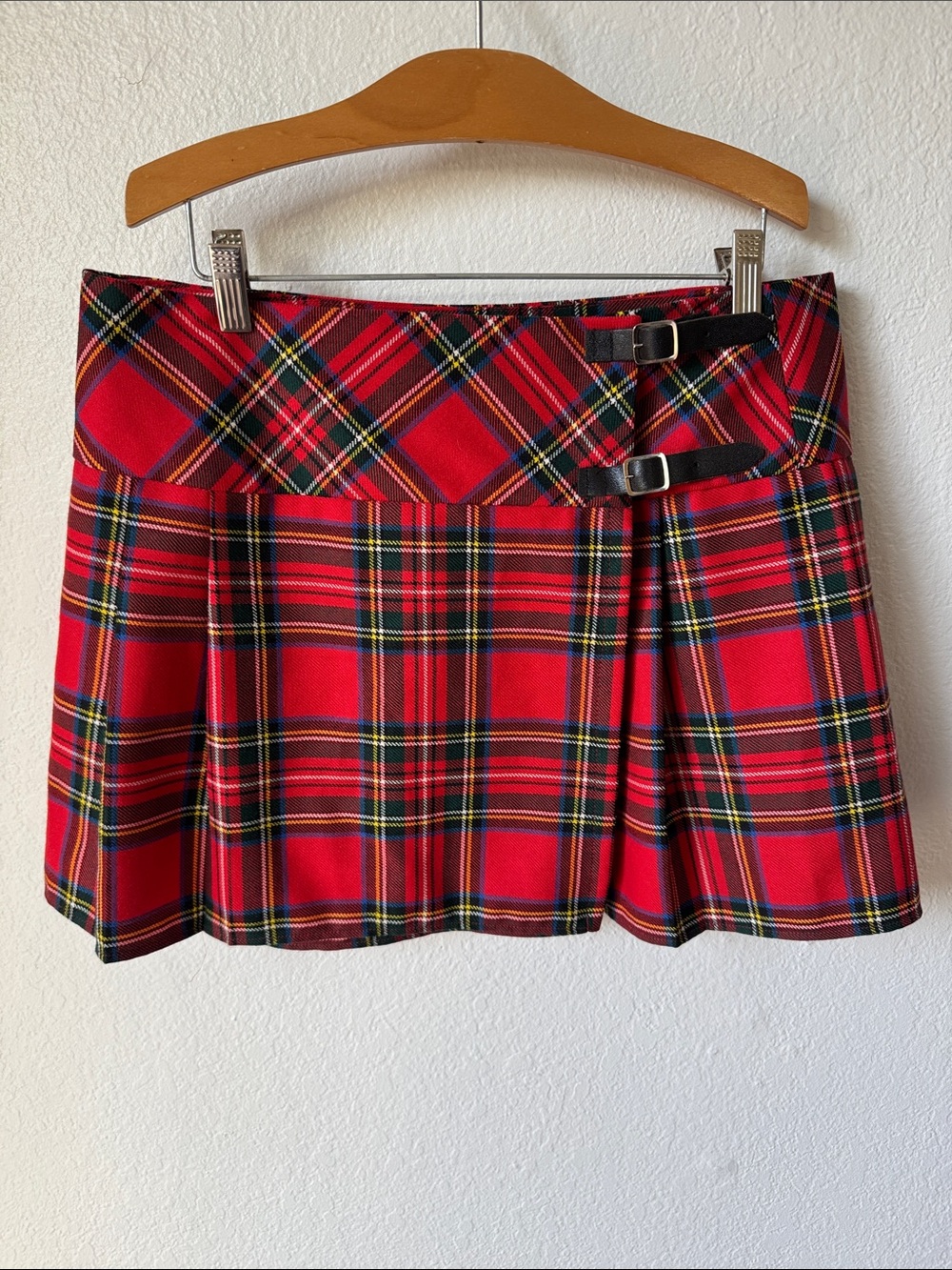 Wool Plaid Tartan‎ Mini Skirt